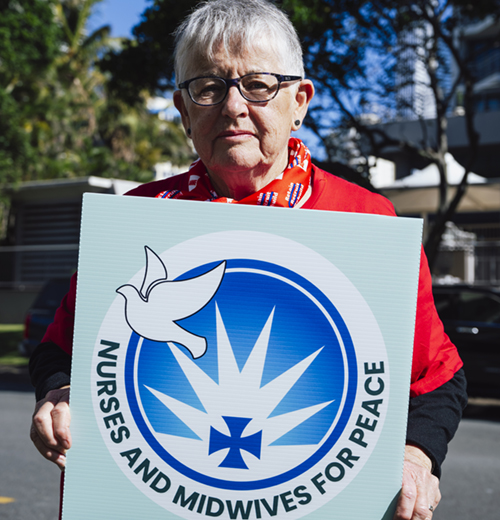 “I’m a long term ANMF member with a strong commitment to human rights and social justice. I stand in solidarity with colleagues in conflict zones such as Gaza. We are witnessing the devastating impact of war on healthcare systems and the targeted killing of healthcare workers. As the most trusted and largest health workforce in Australia, our responsibility extends beyond our borders to protect healthcare workers everywhere.”