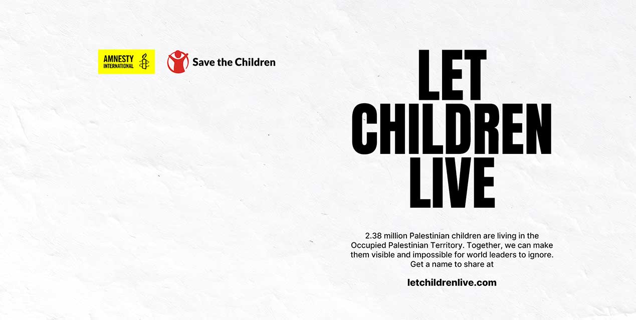 Let Children Live: global campaign to save Palestinian children